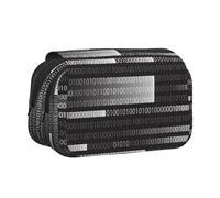 YXDVPALNE Código de Programador Negro Estuche para lápices portátil con Doble Concha y Cremallera