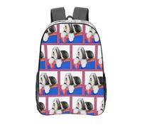YXDVPALNE Collie barbudo,Mochila informal de 16 pulgadas, transparente, resistente al agua, para la escuela