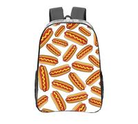 YXDVPALNE Comida rápida de perritos calientes,Mochila informal de 16 pulgadas, transparente, resistente al agua, para la escuela
