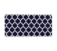 YXDVPALNE Diseño geométrico marroquí Moderno en Azul Marino,Alfombrilla de ratón Grande para Escritorio, Alfombrilla para Teclado de Ordenador 40 x 90 cm.