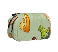 YXDVPALNE Doodle de brócoli, Queso y Aguacate Estuche para lápices portátil con Doble Concha y Cremallera