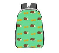 YXDVPALNE Erizos y hojas,Mochila informal de 16 pulgadas, transparente, resistente al agua, para la escuela