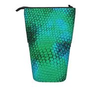 YXDVPALNE Escama de Serpiente,Estuche telescópico para lápices, Soporte para lápices con Cremallera.