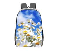 YXDVPALNE Flor de margarita fragante,Mochila informal de 16 pulgadas, transparente, resistente al agua, para la escuela