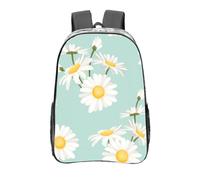 YXDVPALNE Flor exuberante de margarita floral,Mochila informal de 16 pulgadas, transparente, resistente al agua, para la escuela