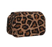 YXDVPALNE Fondo Genial de Guepardo y Leopardo Estuche para lápices portátil con Doble Concha y Cremallera