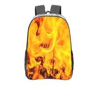 YXDVPALNE Fuego y llamas,Mochila informal de 16 pulgadas, transparente, resistente al agua, para la escuela