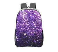 YXDVPALNE Hermoso brillo morado,Mochila informal de 16 pulgadas, transparente, resistente al agua, para la escuela