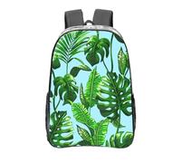 YXDVPALNE Hojas de palmeras tropicales,Mochila informal de 16 pulgadas, transparente, resistente al agua, para la escuela