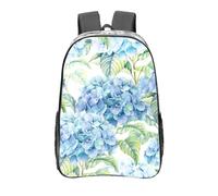 YXDVPALNE Hortensia con acuarela impresa,Mochila informal de 16 pulgadas, transparente, resistente al agua, para la escuela
