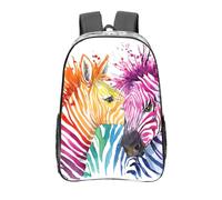 YXDVPALNE Impresión de animales salvajes de cebra linda,Mochila informal de 16 pulgadas, transparente, resistente al agua, para la escuela