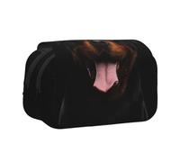 YXDVPALNE Impresión de Retrato de Perro Rottweiler Estuche para lápices portátil con Doble Concha y Cremallera