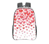 YXDVPALNE Imprimir Corazones rojos cayendo,Mochila informal de 16 pulgadas, transparente, resistente al agua, para la escuela