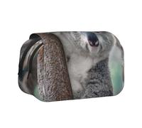 YXDVPALNE Koala Relajado Estuche para lápices portátil con Doble Concha y Cremallera