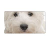 YXDVPALNE Lindo Cachorro Westie,Alfombrilla de ratón Grande para Escritorio, Teclado de Ordenador, Base de Goma Antideslizante, 40 x 70 cm
