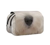 YXDVPALNE Lindo Cachorro Westie Estuche para lápices portátil con Doble Concha y Cremallera