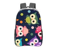 YXDVPALNE Lindo estampado de búho con lunares,Mochila informal de 16 pulgadas, transparente, resistente al agua, para la escuela