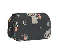 YXDVPALNE Lindo Koala en 3D Estuche para lápices portátil con Doble Concha y Cremallera