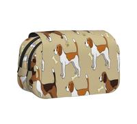 YXDVPALNE Lindo y astuto Beagle de Dibujos Animados Estuche para lápices portátil con Doble Concha y Cremallera