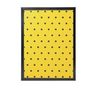 YXDVPALNE Lunares negros sobre fondo amarillo,Impresiones de arte de pared con marco negro, pintura decorativa para colgar en la pared para el hogar, 30 x 40 cm