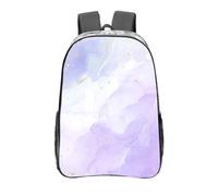 YXDVPALNE Mármol líquido morado pastel,Mochila informal de 16 pulgadas, transparente, resistente al agua, para la escuela