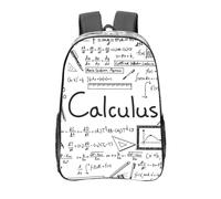 YXDVPALNE Matemáticas Geometría G lculo,Mochila informal de 16 pulgadas, transparente, resistente al agua, para la escuela