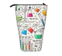 YXDVPALNE Matraz químico y Tubo de ensayo,Estuche telescópico para lápices, Soporte para lápices con Cremallera.