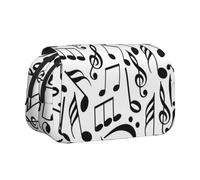 YXDVPALNE Notas Musicales con Clave Estuche para lápices portátil con Doble Concha y Cremallera