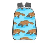 YXDVPALNE Ornitorrinco australiano divertido,Mochila informal de 16 pulgadas, transparente, resistente al agua, para la escuela