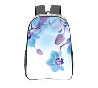 YXDVPALNE Orquídeas Flores Naturales,Mochila informal de 16 pulgadas, transparente, resistente al agua, para la escuela