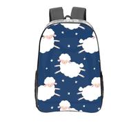 YXDVPALNE Ovejas en un cielo estrellado,Mochila informal de 16 pulgadas, transparente, resistente al agua, para la escuela