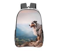 YXDVPALNE Pastor australiano Montañas Mascotas australianas Perros,Mochila informal de 16 pulgadas, transparente, resistente al agua, para la escuela