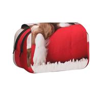 YXDVPALNE Patrón del Cavalier King Charles Spaniel Estuche para lápices portátil con Doble Concha y Cremallera