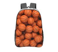 YXDVPALNE Pelota de baloncesto naranja,Mochila informal de 16 pulgadas, transparente, resistente al agua, para la escuela