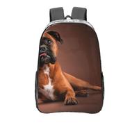 YXDVPALNE Perro Boxer tranquilo y mentiroso,Mochila informal de 16 pulgadas, transparente, resistente al agua, para la escuela