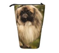 YXDVPALNE Perro Pug Impreso,Estuche telescópico para lápices, Soporte para lápices con Cremallera.