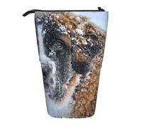 YXDVPALNE Perro San Bernardo,Estuche telescópico para lápices, Soporte para lápices con Cremallera.