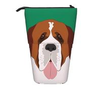 YXDVPALNE Perro San Bernardo,Estuche telescópico para lápices, Soporte para lápices con Cremallera.