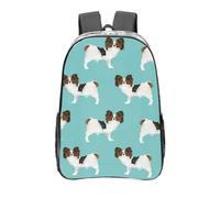 YXDVPALNE Perros Papillon Lindo perro Spaniel Toy,Mochila informal de 16 pulgadas, transparente, resistente al agua, para la escuela