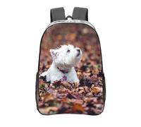 YXDVPALNE Perros Westie Bokeh West Highland White Terrier,Mochila informal de 16 pulgadas, transparente, resistente al agua, para la escuela