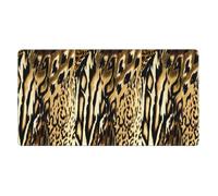 YXDVPALNE Piel de Leopardo, león y Tigre atigrado,Alfombrilla de ratón Grande para Escritorio, Teclado de Ordenador, Base de Goma Antideslizante, 40 x 70 cm