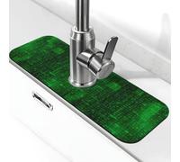 YXDVPALNE Programador de codificación de Datos binarios,Ventosa para Grifo de Cocina, Protector contra Salpicaduras de Fregadero, Alfombrilla para Grifo de baño, 38 x 14 cm