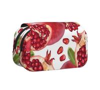 YXDVPALNE Semillas de Frutos de Granada Estuche para lápices portátil con Doble Concha y Cremallera