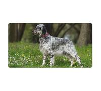 YXDVPALNE Setter Inglés Césped Mascotas Perros Setter Inglés,Alfombrilla de ratón Grande para Escritorio, Teclado de Ordenador, Base de Goma Antideslizante, 40 x 70 cm