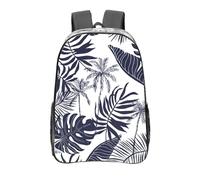 YXDVPALNE Silueta de hojas de palmeras tropicales hawaianas,Mochila informal de 16 pulgadas, transparente, resistente al agua, para la escuela