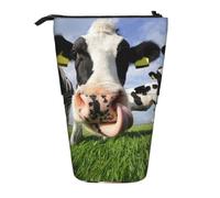 YXDVPALNE Vacas holandesas,Estuche telescópico para lápices, Soporte para lápices con Cremallera.