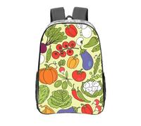YXDVPALNE Varios patrones de vegetales,Mochila informal de 16 pulgadas, transparente, resistente al agua, para la escuela