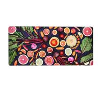 YXDVPALNE Vegano Frutas y Verduras vivas Imprimir,Alfombrilla de ratón Grande para Escritorio, Alfombrilla para Teclado de Ordenador 40 x 90 cm.