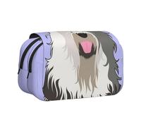 YXDVPALNE Viejo Perro Pastor inglés Estuche para lápices portátil con Doble Concha y Cremallera