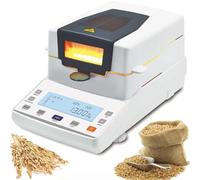 YXFAZPP Analizador de Humedad halógeno, probador de Humedad de Laboratorio, Capacidad máxima de medición 110 g, legibilidad 0,01 g, medidor de Humedad rápido, para Agricultura, Medicina